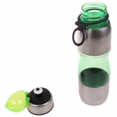Fľaša na pitie s plastovým náustkom zelená