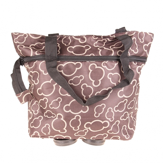 Nákupná taška s kolieskami hnedá