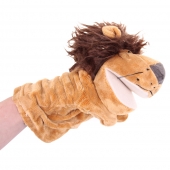 Plyšový maňuška na ruku lev var.1