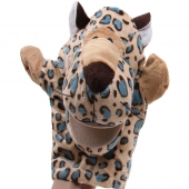 Plyšový maňuška na ruku leopard