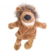 Plyšový maňuška s nohami na ruku lev var.2