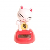 Solárne tancujúce dekorácie Lucky Cat biela