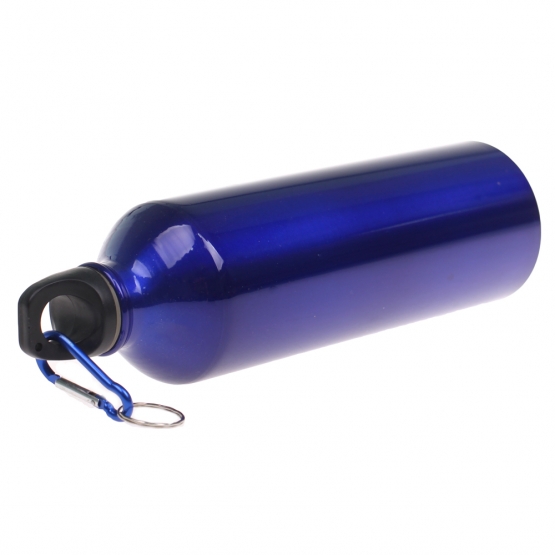 Fľaša na vodu s karabínou modrá