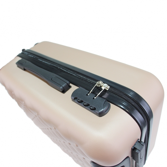 Sada 3 kufrov škrupinových LA2 béžová