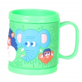 Hrnček detský plastový (zelený so zvieratkami)