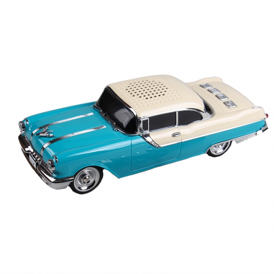 Reproduktor retro auto tyrkysové