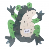 Vzdělávací drevené puzzle žaba