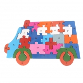 Vzdělávací drevené puzzle dodávka