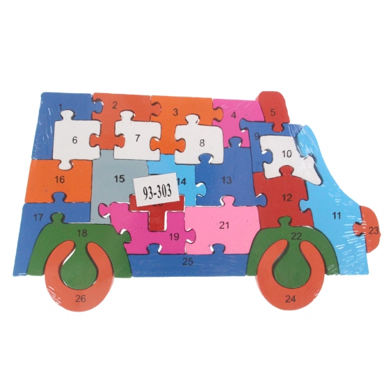 Vzdělávací drevené puzzle dodávka