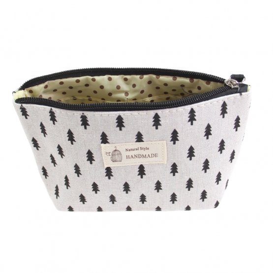 Kozmetická taška Handmade čierne stromčeky
