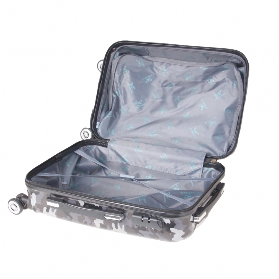 Sada 3 kufrov škrupinových LP35 (fialový maskáč)