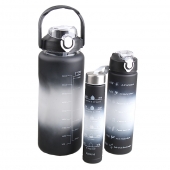 Sada 3 ks fliaš na pitie čierna