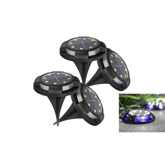 Solárne záhradné zápustné LED svetlo 4ks