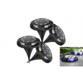 Solárne záhradné zápustné LED svetlo 4ks