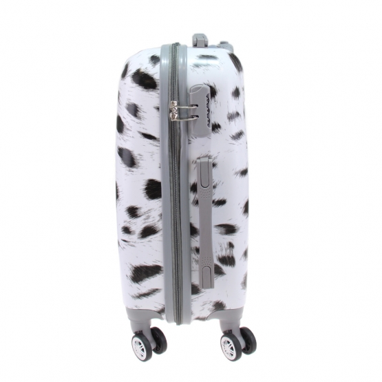 Sada 3 kufrov škrupinových LP8 (biely s fliačikmi)