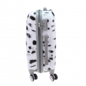 Sada 3 kufrov škrupinových LP8 (biely s fliačikmi)