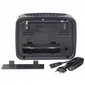 Prenosné 3 pásmové solárne rádio čierno-červené KORUNA