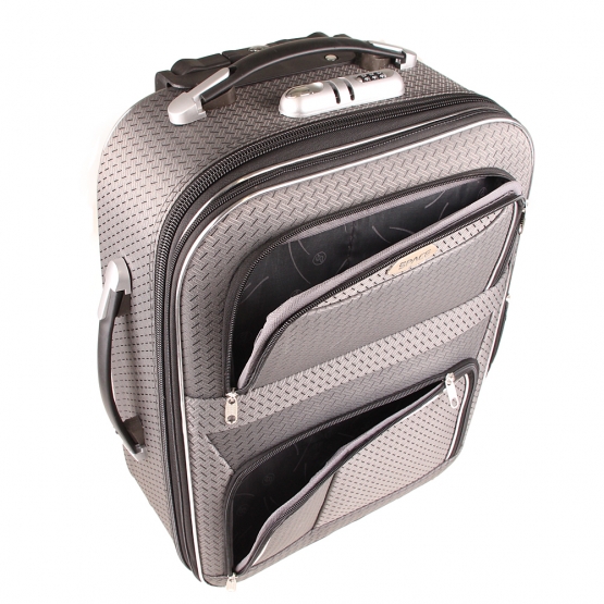 Sada 3 látkových kufrov šedá 4