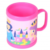 Hrnček detský plastový (ružový s princeznou)