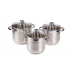 6-dielna sada hrncov z nerezovej ocele EH-9093
