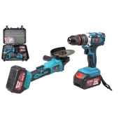 Súprava náradia uhlová brúska a príklepová vŕtačka SR-911