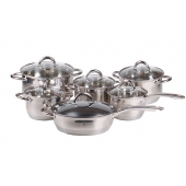 12-dielna sada hrncov z nerezovej ocele EH-9014