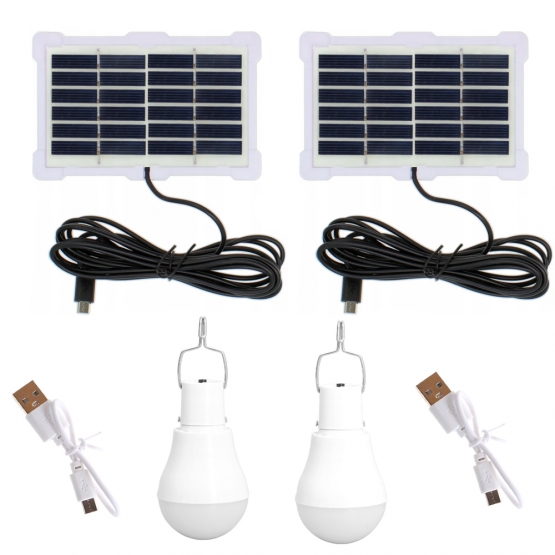 Súprava 2 kusov solárnych žiaroviek 20 W