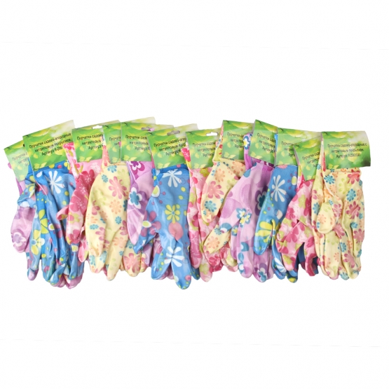 Záhradné rukavice 12 párov mix