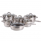 12-dielna sada hrncov z nerezovej ocele EH-9014