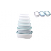 Set 7 kusov plastových dóz s vekami