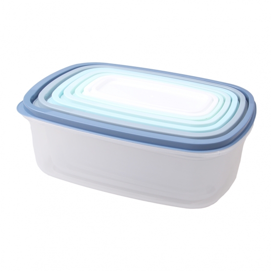 Set 7 kusov plastových dóz s vekami