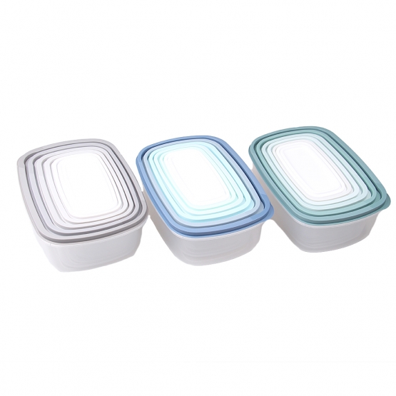 Set 7 kusov plastových dóz s vekami