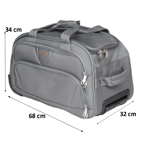 Cestovná taška na kolieskach MRZM šedá veľká