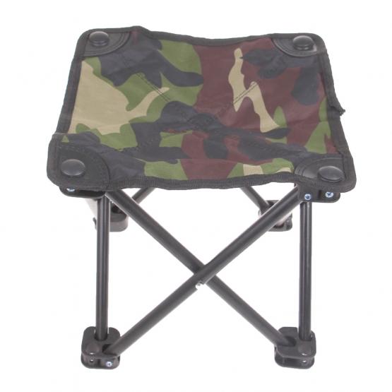 Stolička skladacia rybárska tmavý maskáč