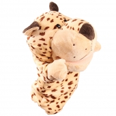 Plyšový maňuška na ruku leopard