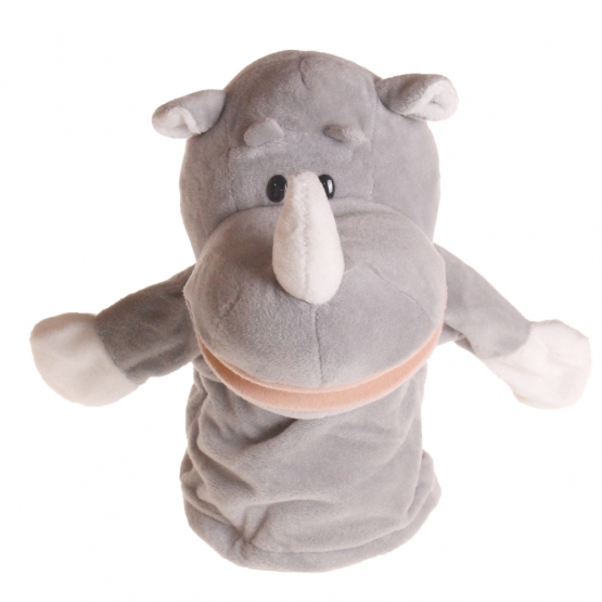 Plyšový maňuška na ruku nosorožec
