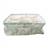 Skladací organizér do skrine bielozelený