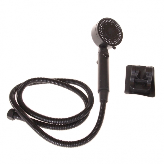 Sprchová hlavica čierna s hadicou 1,5 m