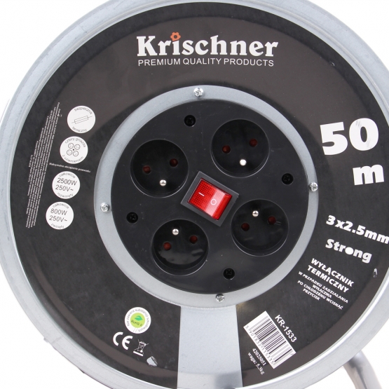 Predlžovací kábel na bubne 50 m KR-1533