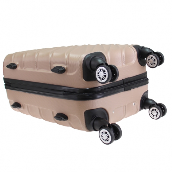 Sada 3 kufrov škrupinových LA3 béžová