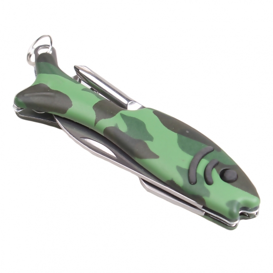 5-funkčný vreckový nôž rybička maskáčová