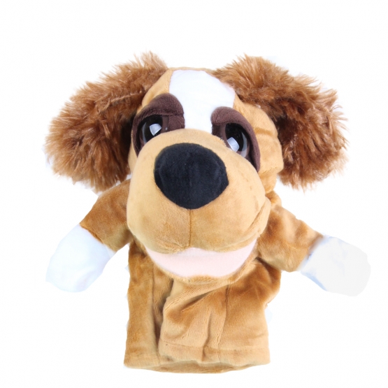 Plyšový maňuška na ruku psík var.2