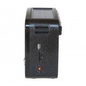 Prenosné 3pásmové solárne rádio čierno-zlaté MUSIC