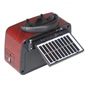 Prenosné 3pásmové solárne rádio GOLON hnedé