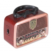 Prenosné 3pásmové solárne rádio GOLON ružové