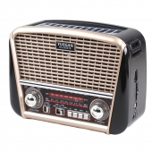 Prenosné 3pásmové solárne rádio béžové YUEGAN