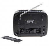 Prenosné 3pásmové solárne rádio červené YUEGAN