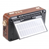 Prenosné 3-pásmové solárne rádio X-BASS žlté