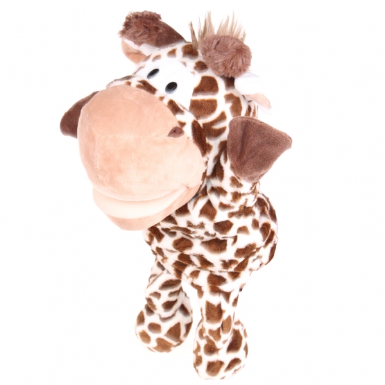 Plyšový maňuška s nohami na ruku žirafa