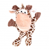 Plyšový maňuška s nohami na ruku žirafa